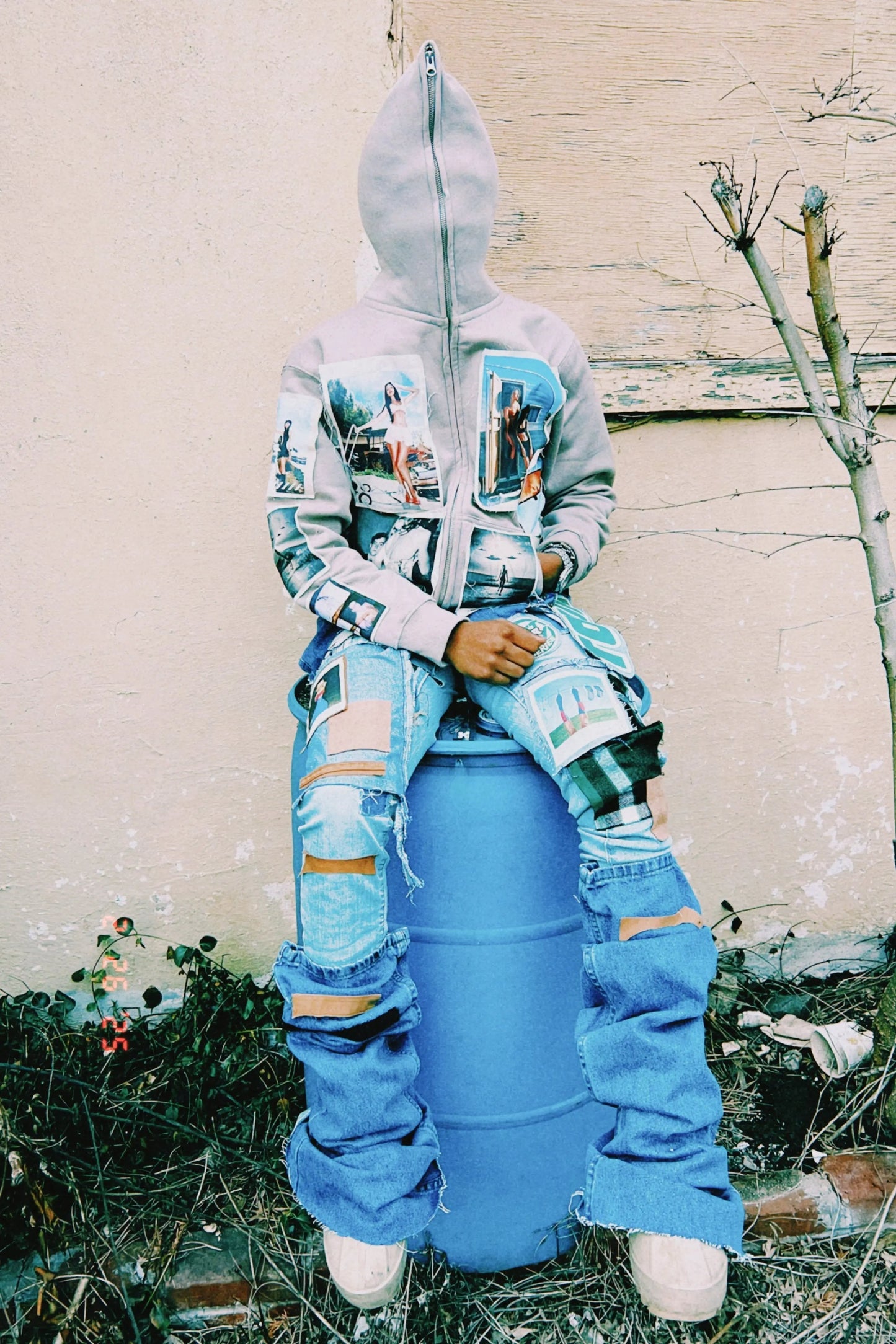 TOUR PATCHWORK VINTAGE HOODIE [FULL ZIP] My Store