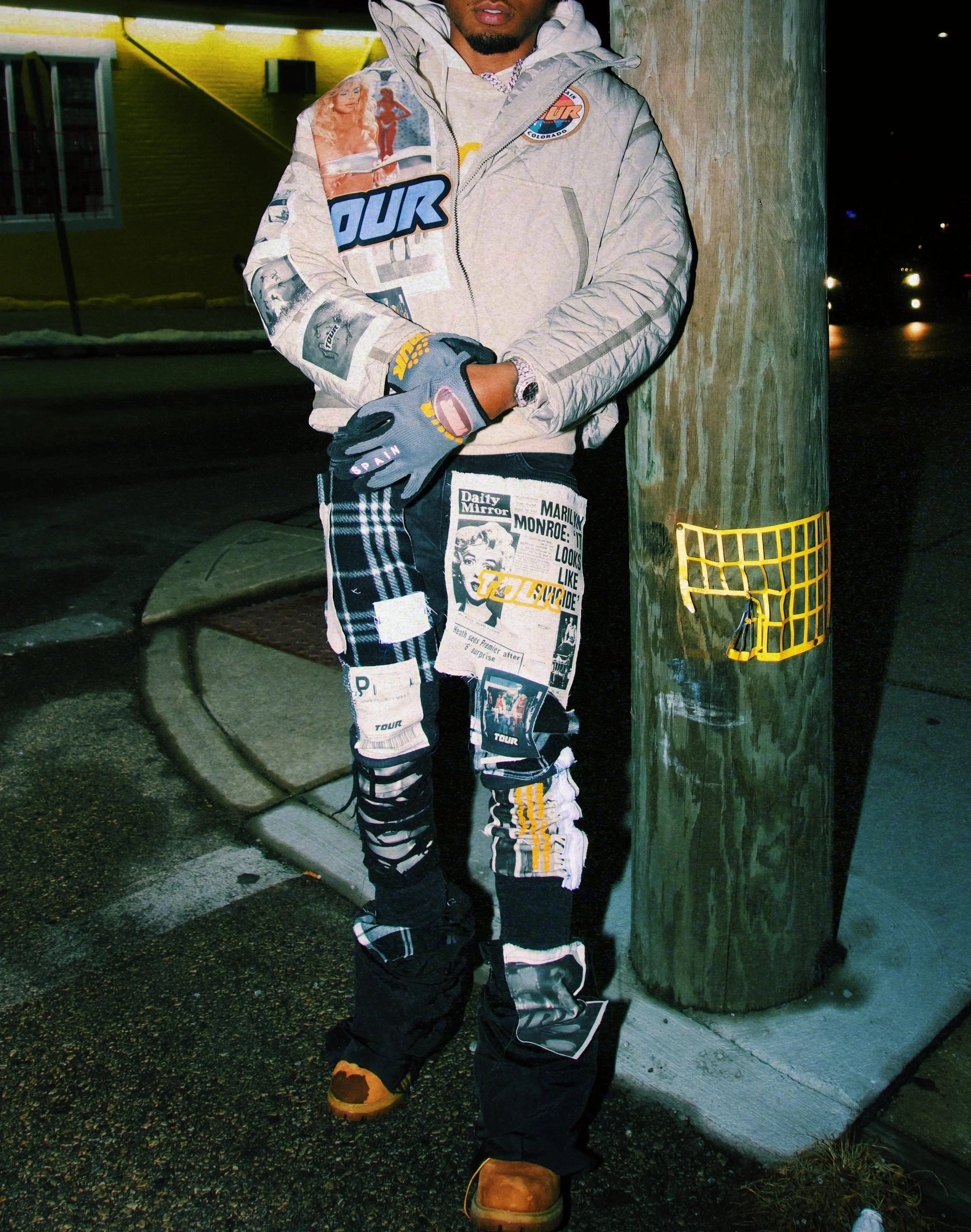 [ UNISEX ] TOUR BLACK VINTAGE DENIM TOURIST